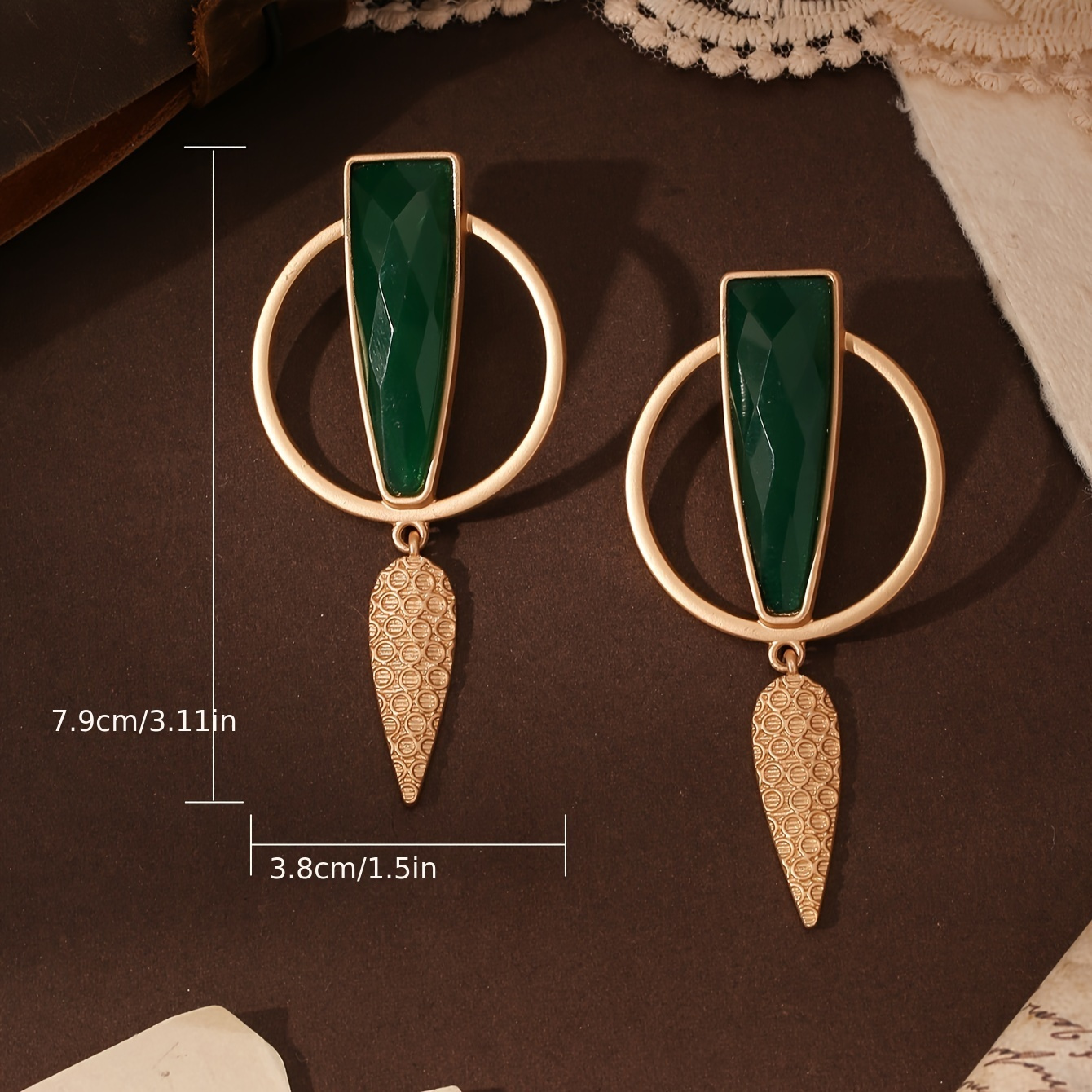 Unique Ethnic Style Patterned Metal Earrings